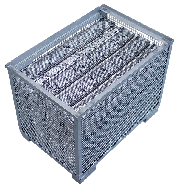 Teilereinigung in der Gitterbox